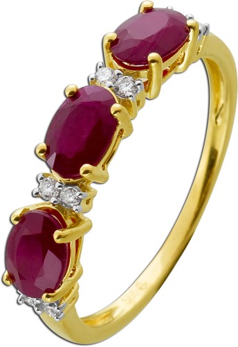 Rubinring gelbgold 585 14k - rubinring,