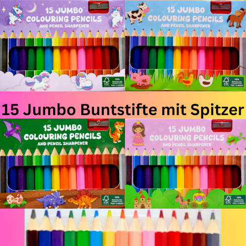 Jumbo buntstifte stk - buntstifte, 15