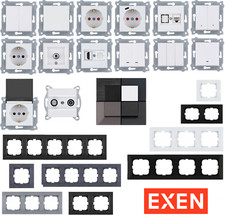 Steckdose Unterputz weiß Wandschalter Lichtschalter Rahmen Vertikal Dimmer Schuk