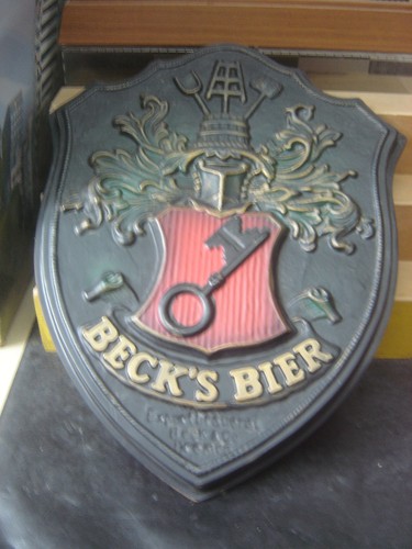 Brauerei werbeschild becks - werbeschild,