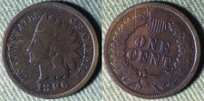 Indian Head Cent : 1896 XF