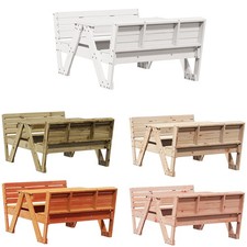 Kinder Picknicktisch mit Sitzbank Imprägniertes Kiefer Holzbank Tisch Sitzgruppe