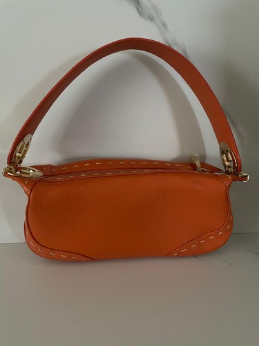 Escada leder handtasche orange - handtasche,