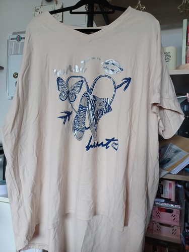 Damen shirt beige gr56 mit - beige,