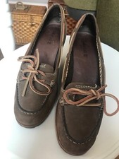 Timberland Pumps Chukka Keilpumps Absatzschuhe Bootsschuhe Gr.8W 39 braun Leder 