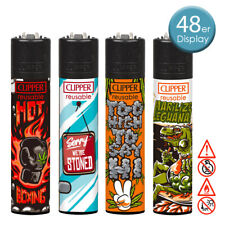 48er Display Clipper Feuerzeug Hot Boxing Motiv Reibrad Feuerzeuge Bunt Motiv