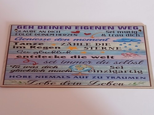 Holzschild mit spruch neu - holzschild,