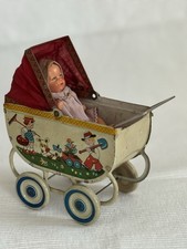 Puppenstuben / Puppenhaus  Puppenwagen mit wunderschöner Lithographie/ Germany