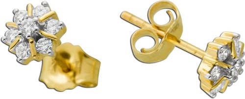 Diamant ohrstecker gold - diamant,