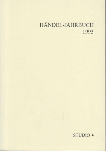 Händel jahrbuch jahrgang - händel-jahrbuch.,