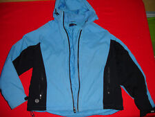LANDS'END DAMEN REGENJACKE HELLBLAU GR. L KAPUZEN JACKE