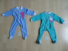Baby Strampler/Schlafanzug Langarm, Baumwollmischung, AUSWAHL aus blau ODER grün