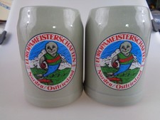 2 Bierkrüge - Boßeln Europameisterschaften 1988 - Norden Ostfriesland (8640)