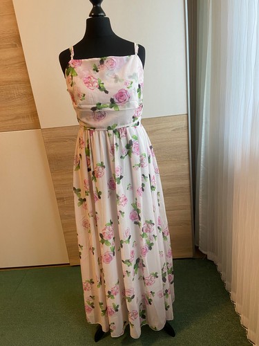 Kleid chiffon rosenmuster - kleid, gr