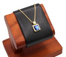 Christian Dior Kette Damen Halskette gold blau Vintage Designer Schmuck