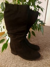 Stiefel, 37, Schwarz, Graceland, flach, 1x getragen, Leder