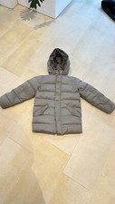 Benetton Winterjacke Daunen grau 150cm XL 10-11 Jahre Kapuze