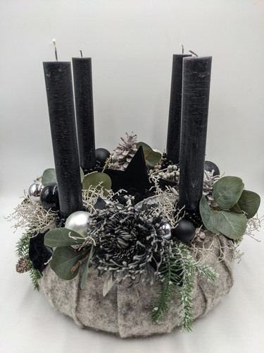 Adventskranz kugel stern - adventskranz,