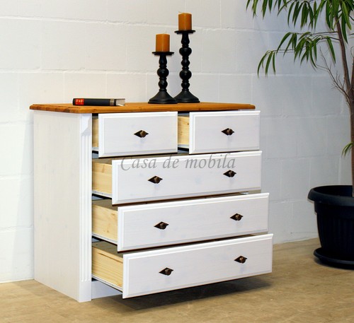 Wäschekommode eva 101x87x48cm - wäschekommode,