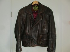 Old School Motorradlederjacke Harley Chopper Black Point