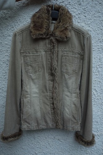 Jacke cord mit kunstpelz - jacke, von