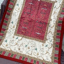 Bassetti PLAID Tagesdecke OPLONTIS V8 rot Creme 135/190 Kuschel Dekodecke Rar