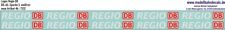 H0-Decals: 10 Regio DB Weiss/Rot, 17x3,7 mm, TOP NEU, Art. 087-7532