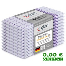 Glart 48KV2 10er Set Geschirrtücher Küchentücher 50x70 cm OEKO-TEX lila Karo