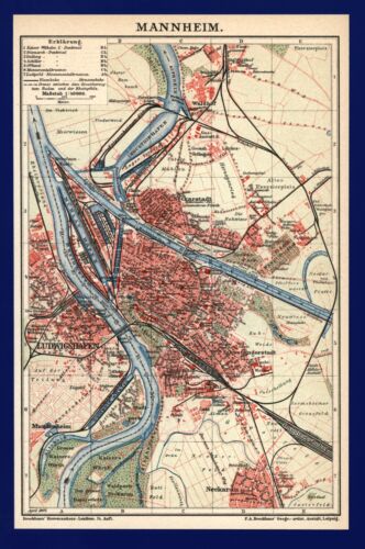 Stadtplan anno 1907 - , mannheim