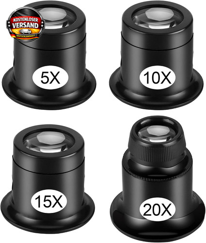 Uhrmacherlupe 4er set 20x - 4er, 5x-20x