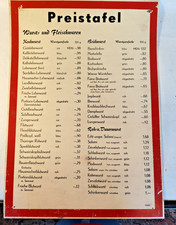 DDR Preistafel Fleischer