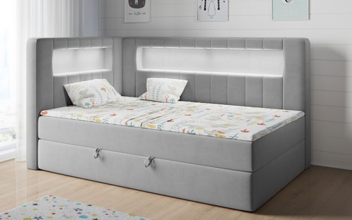 Jugendbett 90x200 mit led - 90x200,