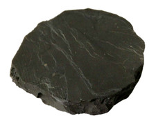 Schungit & Shungit Platte Freiform ca. 8,5 x 7,5 x 1,7 cm. / matt