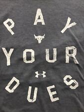 Under Armour Project Rock Herren T-Shirt L Tank Top Grau Pay Your Dues NEUw