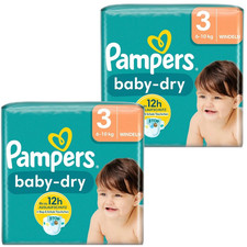 Pampers Baby-Dry Windeln Gr.3 (6-10 kg) 66 Stk, Auslaufschutz Flexi-Seitenflügel