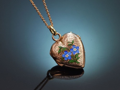 Herz medaillon mit - mit, kette