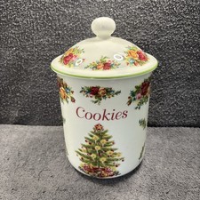 Royal Albert English Bone China Holiday Old Country Roses große Keksdose 11"