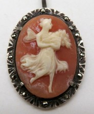 830 Silber Gemme Kamee Anhänger