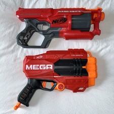 Nerf Gun Mega Set N-Strike Elite CycloneShock & Tri-Break getestet funktioniert, 2 Waffen