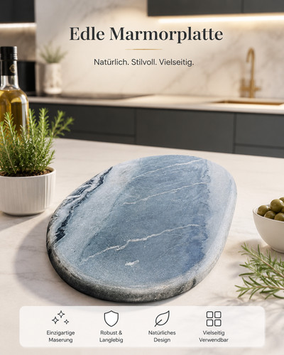 Elegante marmor platte grau - marmor,