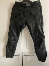 Schwarze MQP Motorrad Lederhose, Gr. 38 Damen, schwarz