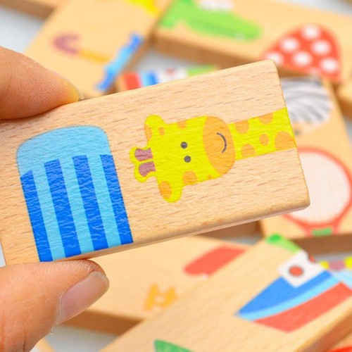 Pcs holz domino puzzles - 28,