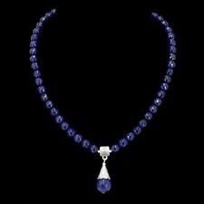 BAILYSBEADS designer Saphir-Kette Halskette Collier mit Anhänger neu NL010