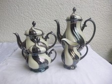 Thomas Ivory Bavaria 4-teiliger Tee-/Kaffeekern Porzellan versilbert unbenutzt