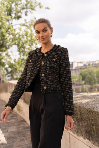 Tweed jacke damen blazer - tweed,