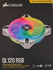 Corsair iCUE QL 120 RGB (120mm Gehäuselüfter), inkl. Controller, 3er-Pack, weiß