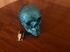 Halloween Glitzer Totenschädel Deko zum Aufhängen Weihnachtsbaumschmuck