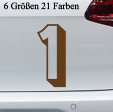 Zahl eins aufkleber 6 - 1, -6