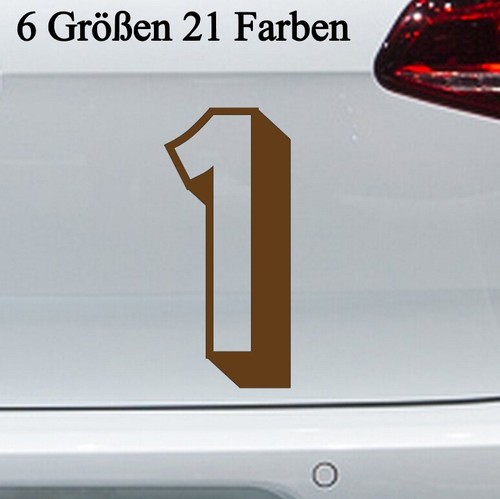 Zahl eins aufkleber 6 - zahl,