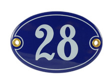 Emaille hausnummer oval - nr., 28